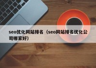 seo优化网站排名（seo网站排名优化公司哪家好）